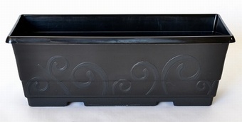 Black 40cm Trough Planters Collection > - Black Collection