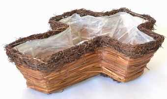 Wicker Cross (Small) Planters Collection > - Wicker Collection