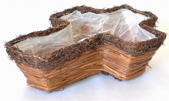 Wicker Cross (Medium) Planters Collection > - Wicker Collection