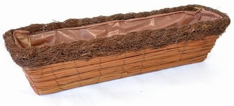Wicker 60cm Trough Planters Collection > - Wicker Collection