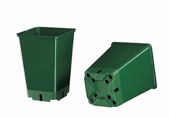 Pot carré profond vert Container Pots