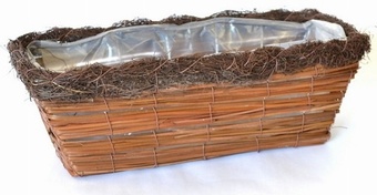Wicker 53cm Trough Planters Collection > - Wicker Collection
