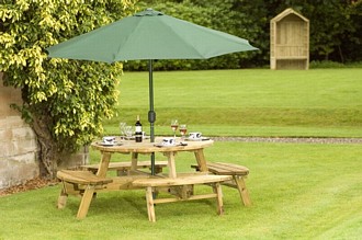 Delux 8 Seater Round picnic table Garden Furniture